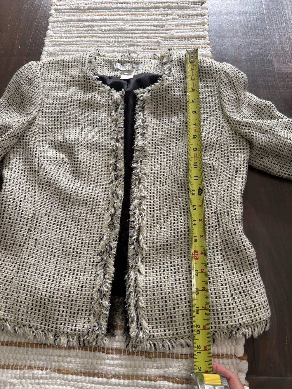 White House Black Market tweed fringe blazer - Picture 7 of 7